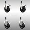 Service Caster 5 Inch 316SS Soft Rubber Swivel 1-1/8 Inch Stem Caster Lock Brake SCC, 2PK SCC-SS316TTLEX20S514-SRS-2-S-2-118 - alternate 1